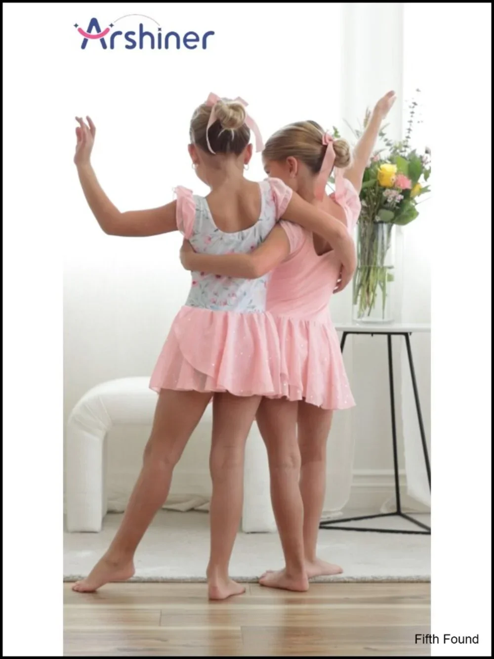 Girls Ruffle Sleeve Ballet Dance Dress Tutu Leotard with Sequin Tulle Skirt